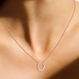 Forever Confident Necklace in 18K Gold with White Diamonds