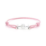 Challenge Cord Bracelet in Pink & Silver