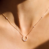 Double Confidence Necklace in 18K Gold with White Diamonds