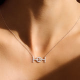 Challenge Necklace in 18K Gold with White Diamonds