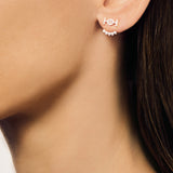Cuddle Ear Jackets in White Gold with White Diamonds
