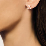 Cuddle Ear Jackets in 18K Gold with White Diamonds