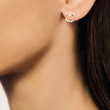 Cuddle Ear Jackets in 18K Gold with White Diamonds