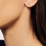 Confidence Earrings in 18K Gold with White Diamonds