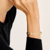 Challenge Bangle in Yellow Gold Full Pavé with White Diamonds