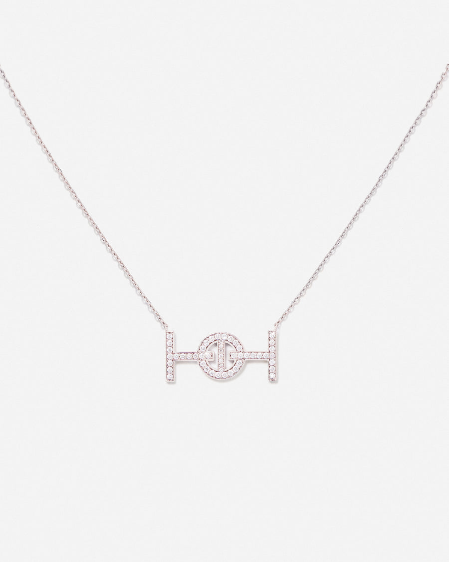 Challenge Necklace in White Gold with White Diamonds