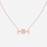 Challenge Necklace in 18K Gold with White Diamonds