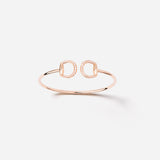 Connection Bangle in Pink Gold with White Diamonds