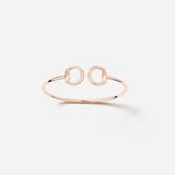 Connection Bangle in 18K Gold with White Diamonds