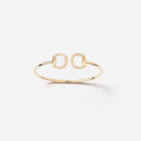 Connection Bangle in 18K Gold with White Diamonds