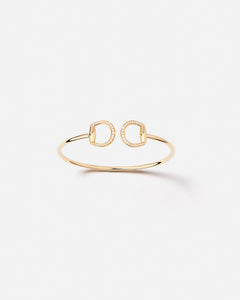 Connection Bangle in 18K Gold with White Diamonds