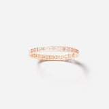 Challenge Bangle in Pink Gold Full Pavé with White Diamonds
