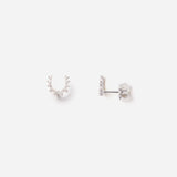 Confidence Earrings in White Gold with White Diamonds