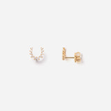 Confidence Earrings in Pink Gold with White Diamonds