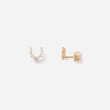 Confidence Earrings in 18K Gold with White Diamonds