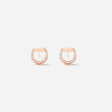Connection Earrings in 18K Gold with White Diamonds