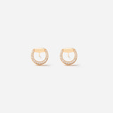 Connection Earrings in Yellow Gold with White Diamonds