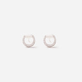 Connection Earrings in White Gold with White Diamonds