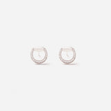 Connection Earrings in 18K Gold with White Diamonds