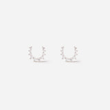 Confidence Earrings in White Gold with White Diamonds