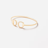 Connection Bangle in Yellow Gold with White Diamonds