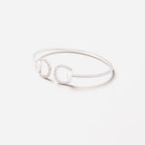 Connection Bangle in White Gold with White Diamonds