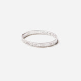Challenge Bangle in White Gold Full Pavé with White Diamonds