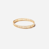 Challenge Bangle in Yellow Gold Full Pavé with White Diamonds