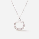 Connection Necklace in White Gold with White Diamonds