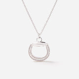 Connection Necklace in 18K Gold with White Diamonds