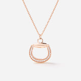 Connection Necklace in 18K Gold with White Diamonds