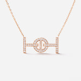 Challenge Necklace in 18K Gold with White Diamonds