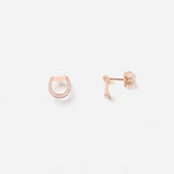 Connection Earrings in 18K Gold with White Diamonds