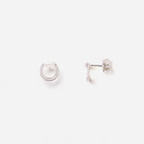 Connection Earrings in 18K Gold with White Diamonds