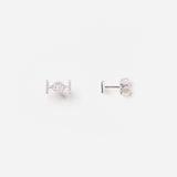 Challenge Studs in 18K Gold with White Diamonds
