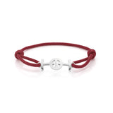 Challenge Cord Bracelet in Bordeaux and Silver