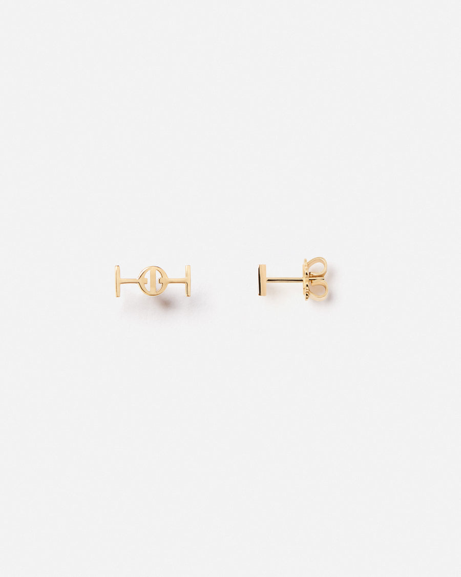 Challenge Studs in Yellow Gold