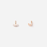 Cuddle Ear Jackets in 18K Gold with White Diamonds