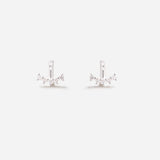 Cuddle Ear Jackets in 18K Gold with White Diamonds