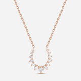 Forever Confident Necklace in Pink Gold with White Diamonds