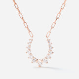 Forever Confident Necklace in Pink Gold with White Diamonds