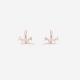Cuddle Ear Jackets in 18K Gold with White Diamonds