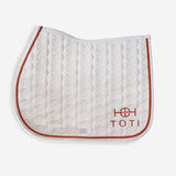 Saddle Pad and Ear Bonnet in Beige