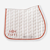 Saddle Pad and Ear Bonnet in Beige