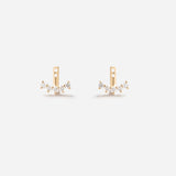Cuddle Ear Jackets in 18K Gold with White Diamonds