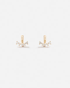 Cuddle Ear Jackets in 18K Gold with White Diamonds
