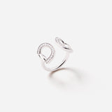 Connection Ring in White Gold with White Diamonds
