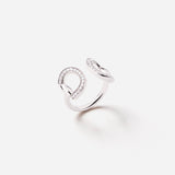 Connection Ring in 18K Gold with White Diamonds