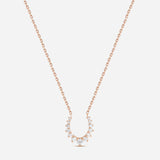 Forever Confident Necklace in Pink Gold with White Diamonds