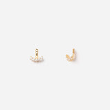 Cuddle Ear Jackets in 18K Gold with White Diamonds